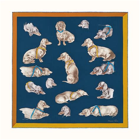 hermes les bassets|Hermes Scarf Les Bassets.